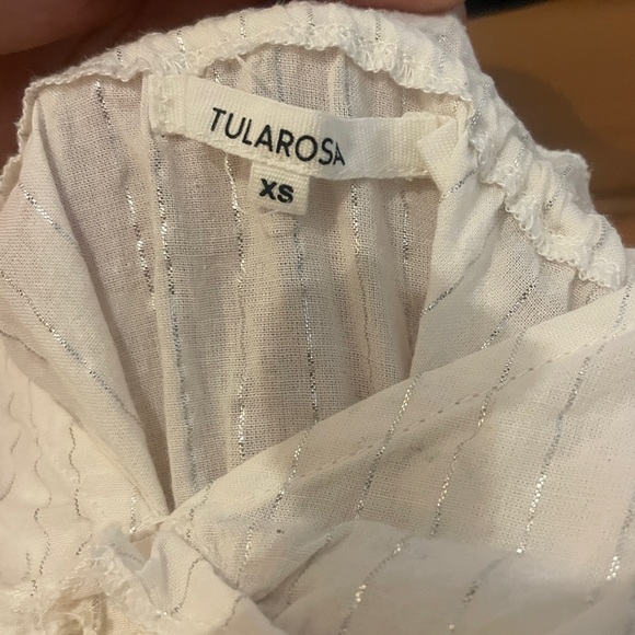 Tularosa Cream and Silver Striped Dress - Picture 4 of 5